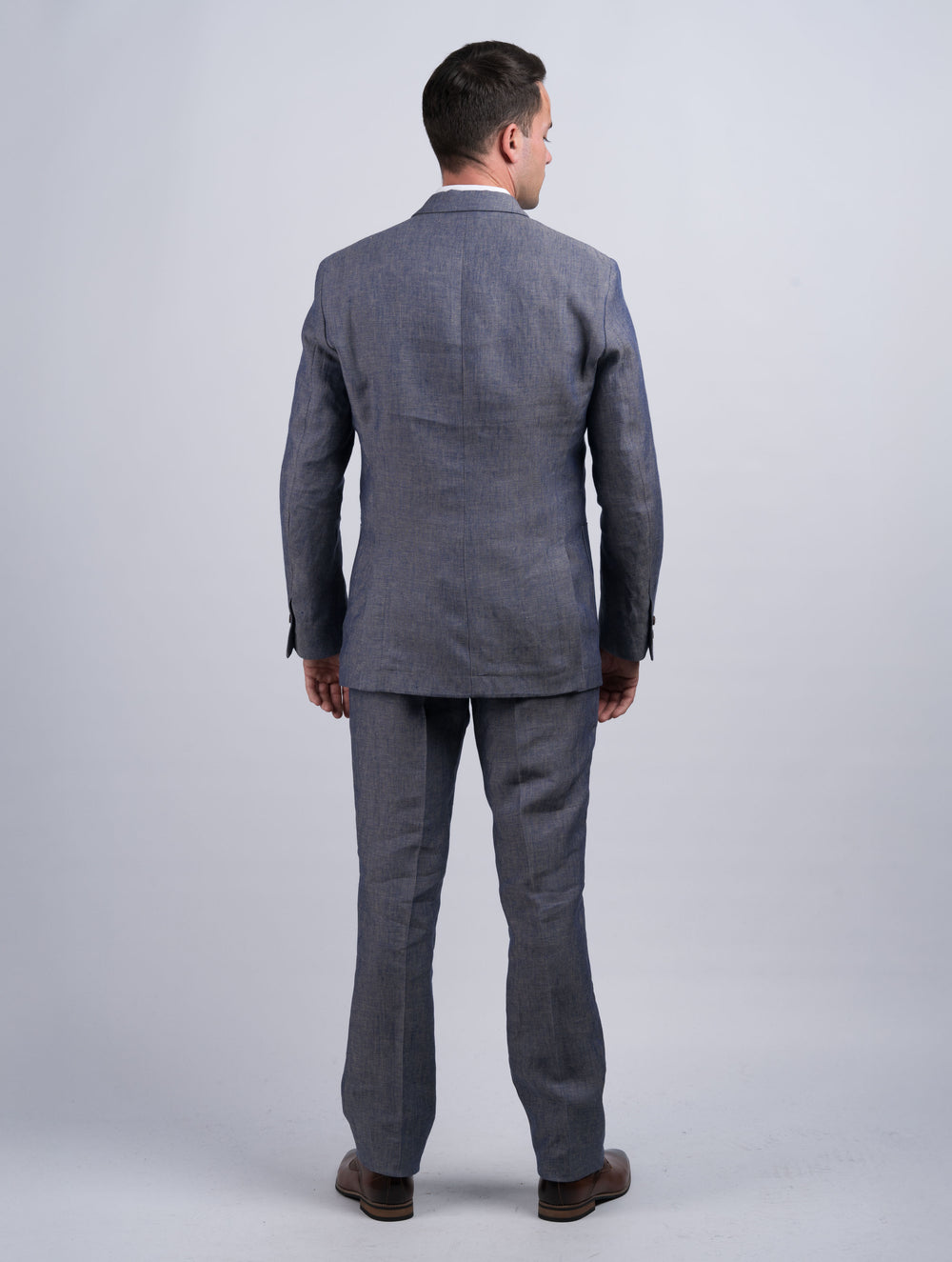 Irish Linen Denim Three Piece Suit