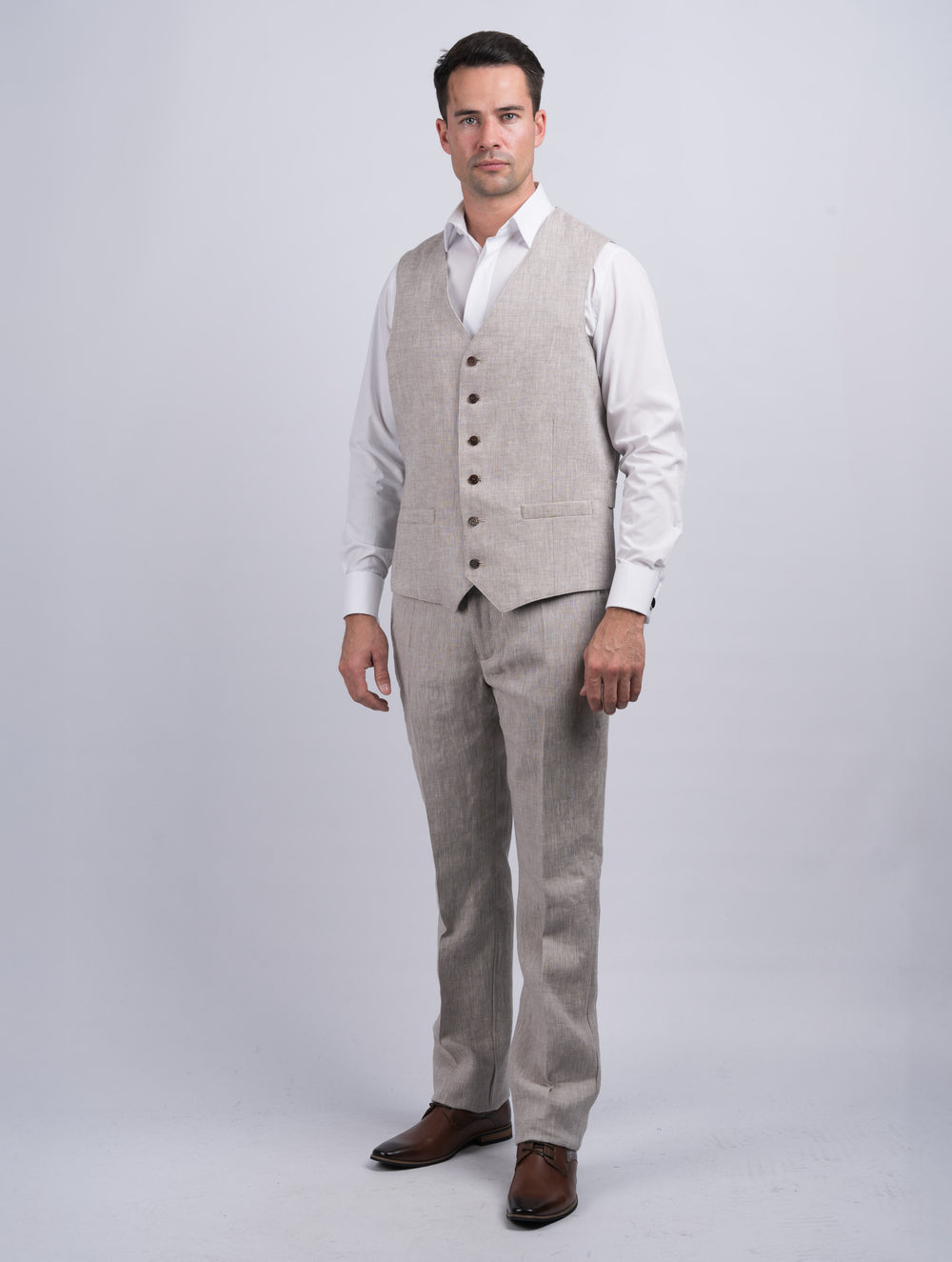 Irish Linen Desert Three Piece Suit