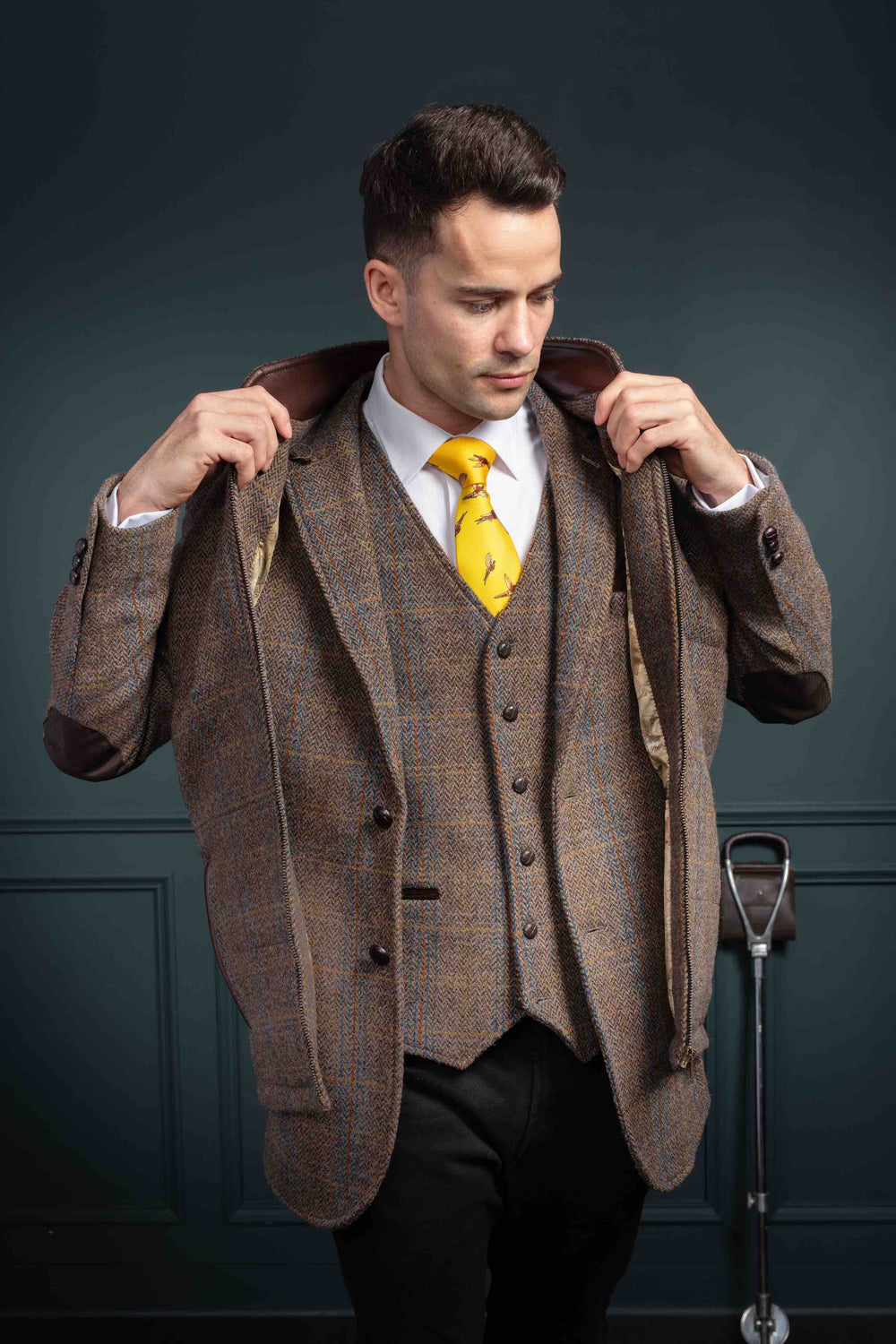 Brown Hunting Tweed Waistcoat & Vest