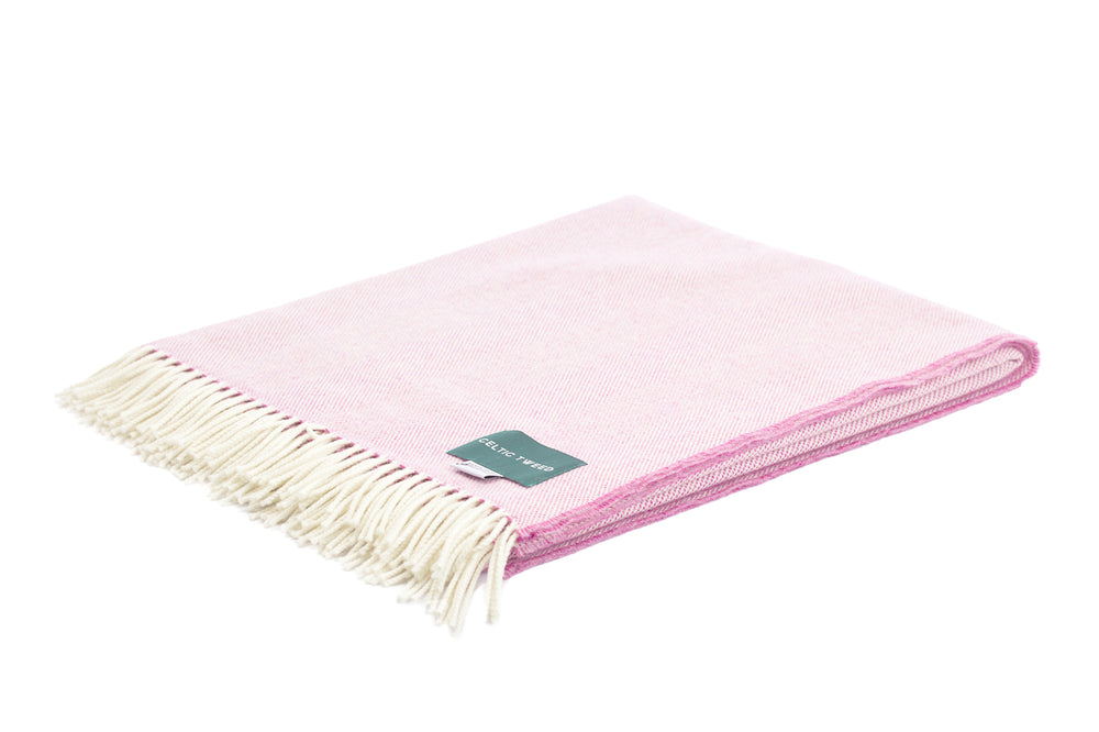 Spotted Pink Lambswool Blanket