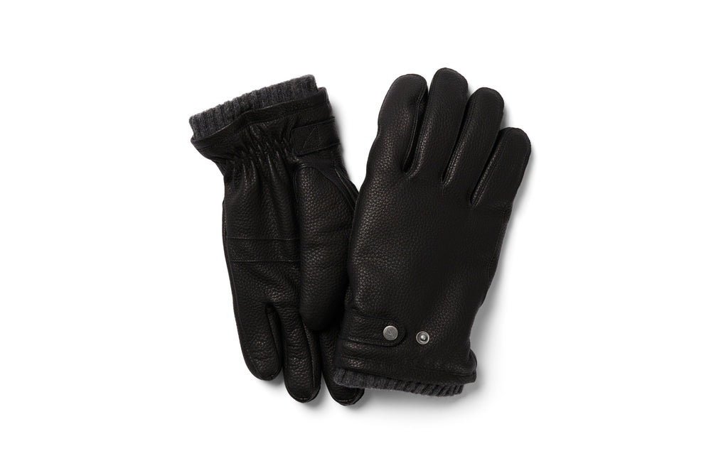 Men's Deerskin Leather Gloves in Black