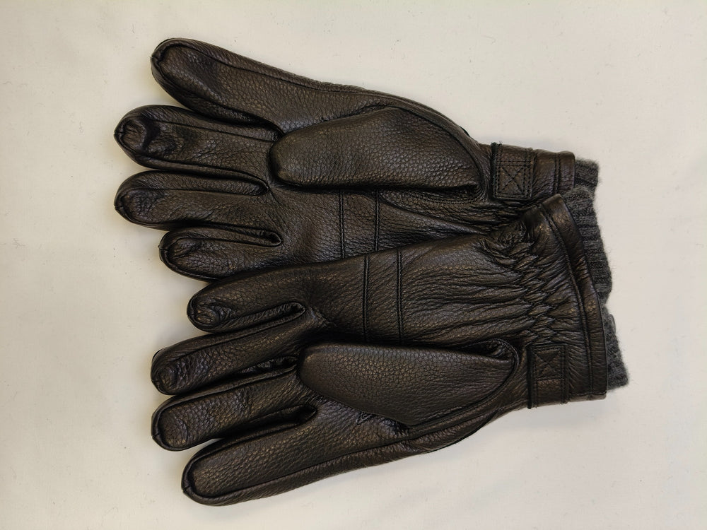 Men's Deerskin Leather Gloves in Black