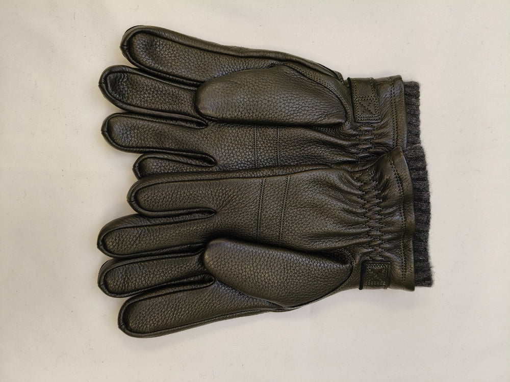 Men's Deerskin Leather Gloves in Forest Green