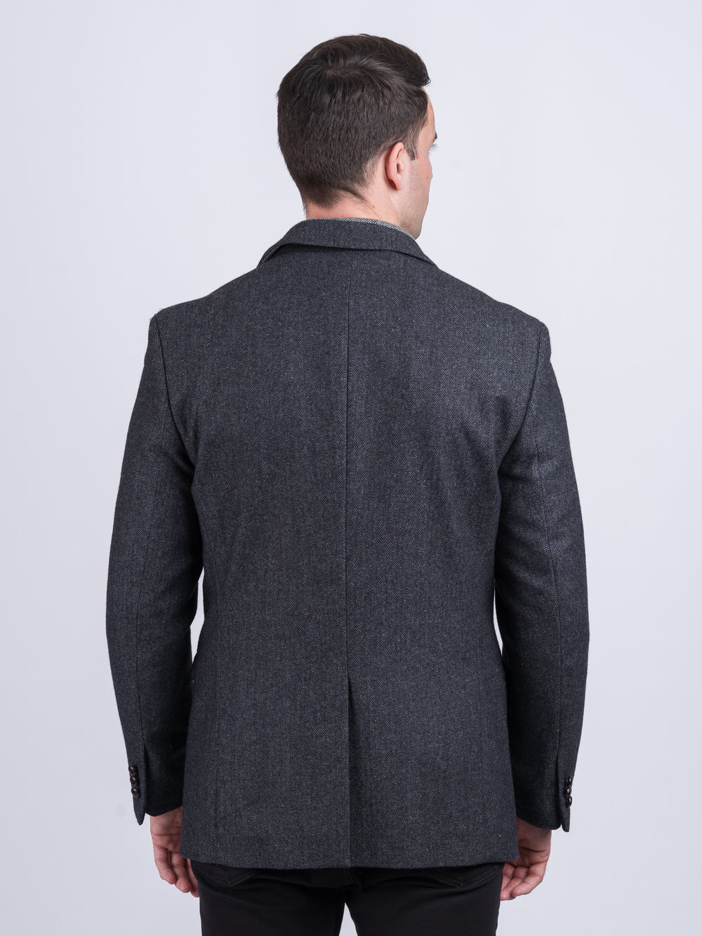 Veste classique en tweed gris Behan