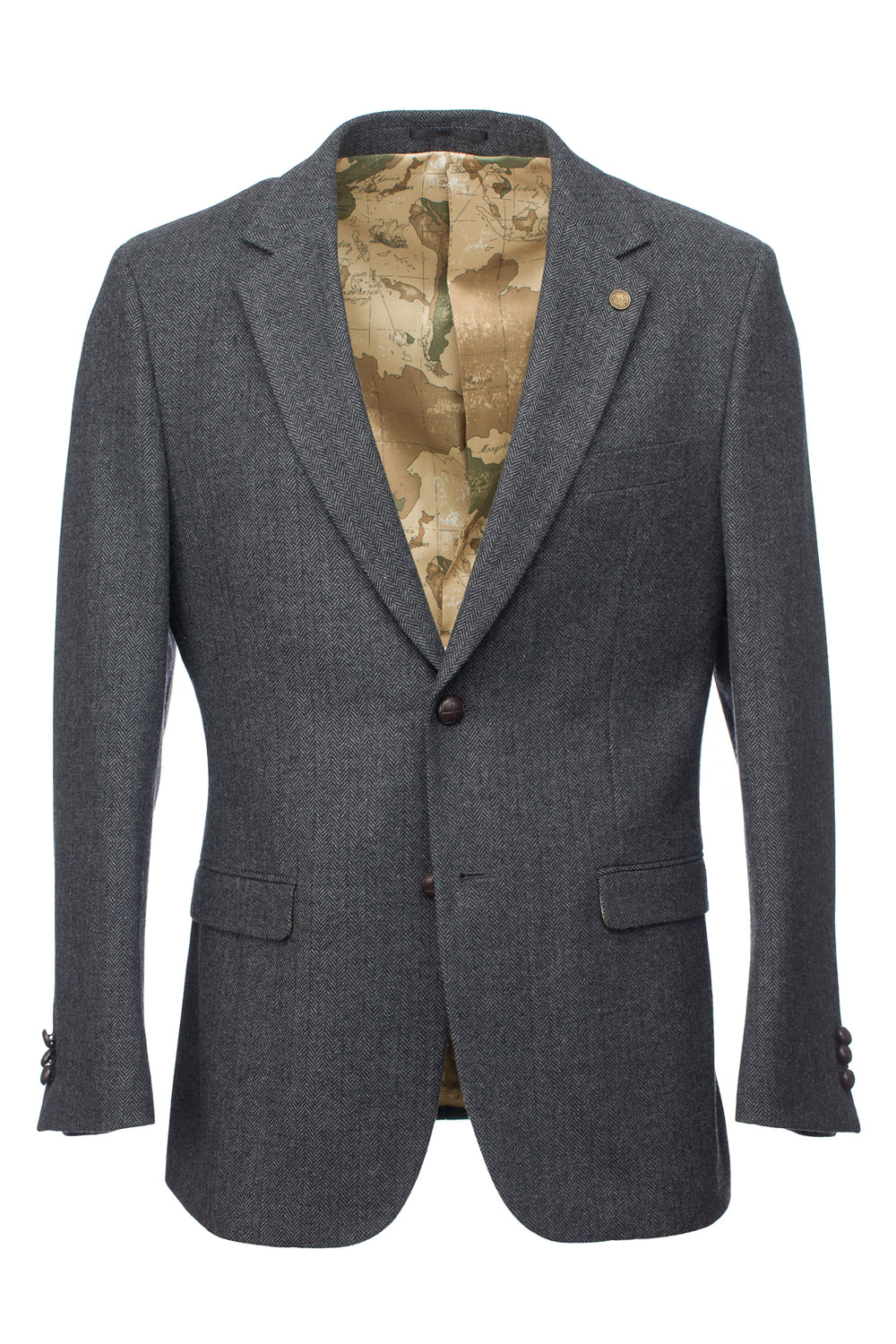 Veste et blazer en tweed coupe slim gris Heaney