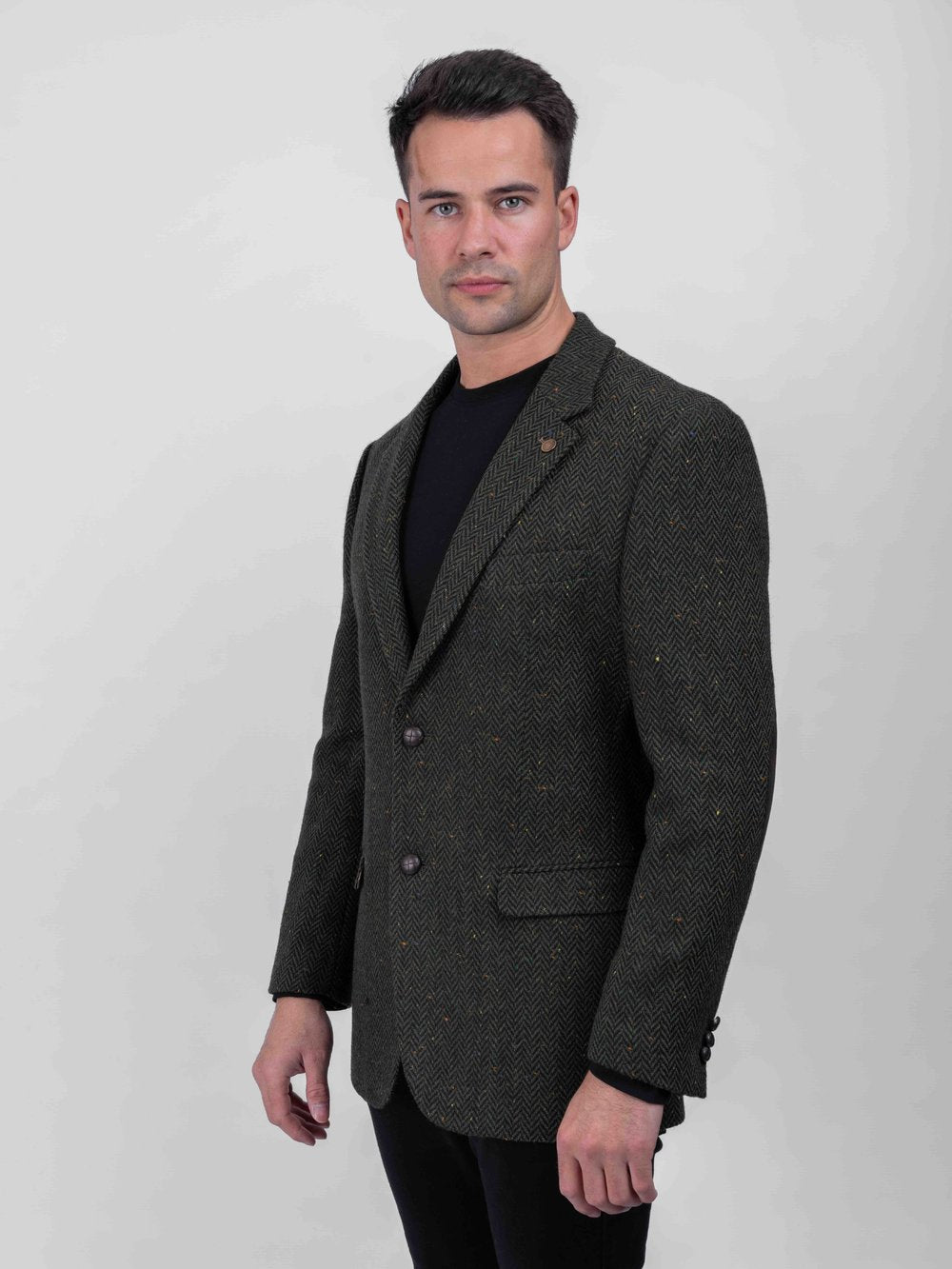 Der Stephens Green Herringbone Tweed