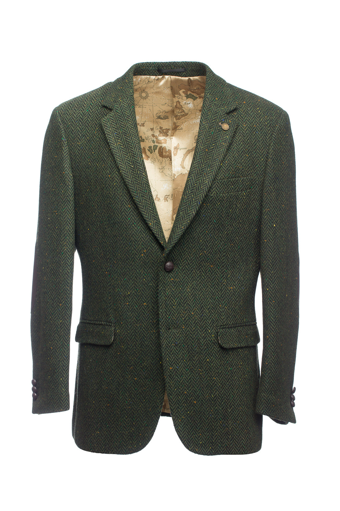 Green Herringbone Tweed Sports Coat Irish Men s Jacket celtictweed