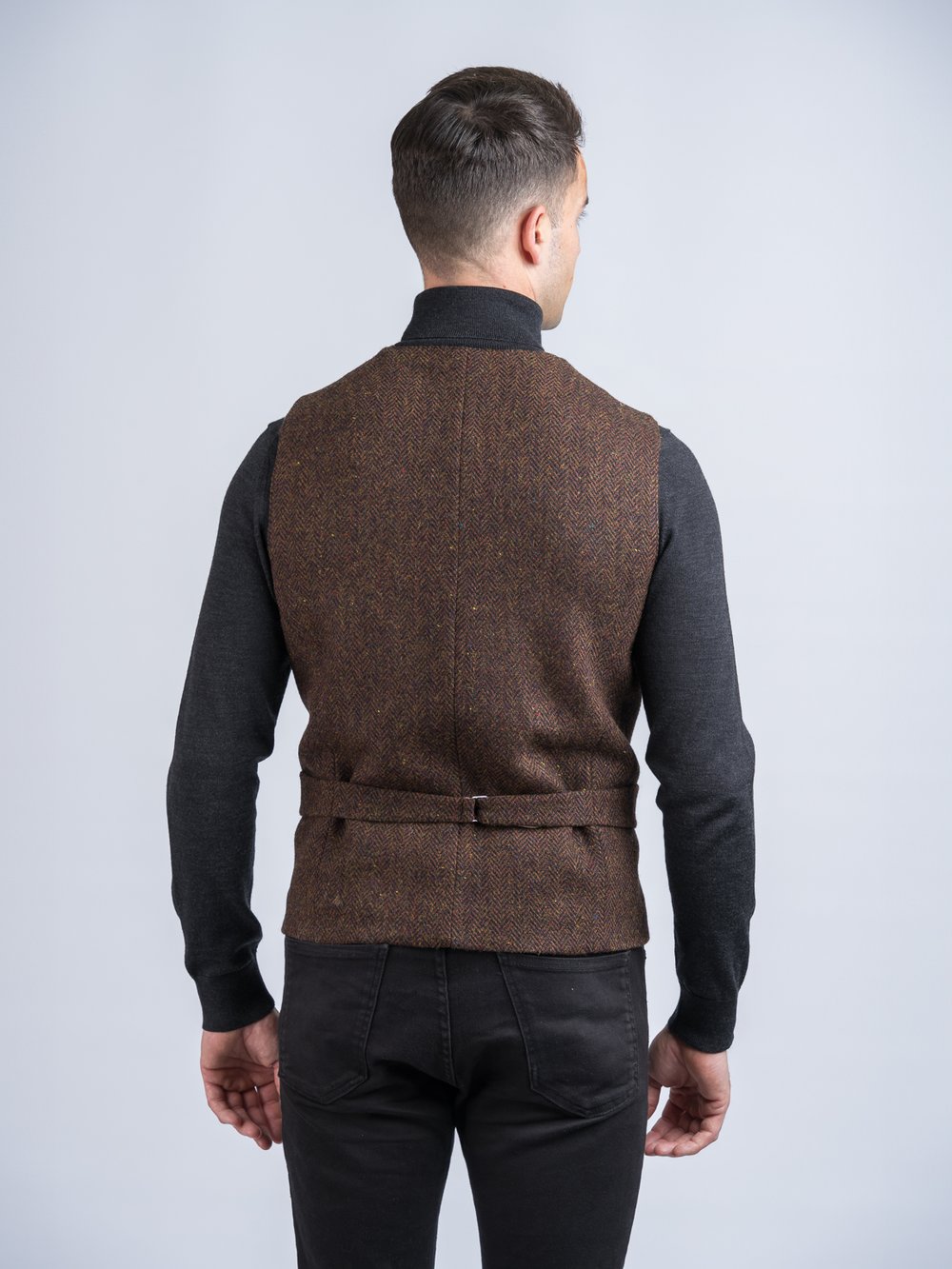 The O'Brien Brown Herringbone Tweed