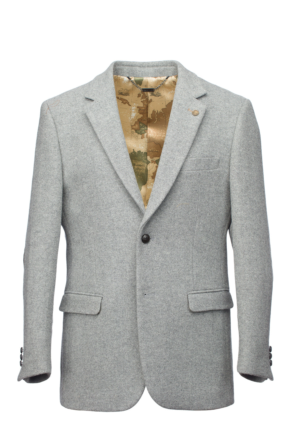 Muireann Light Grey Classic Fit Tweed Jacket and Blazer