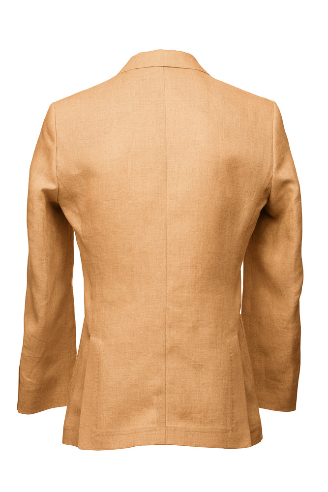 Karamellfarbener Blazer aus irischem Leinen