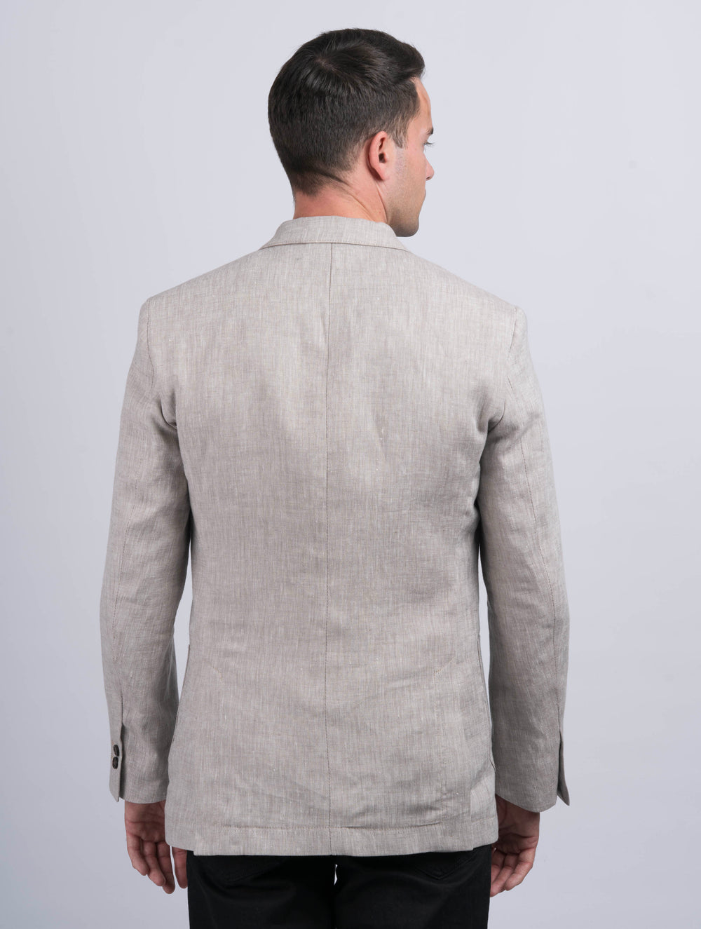 Karamellfarbener Blazer aus irischem Leinen