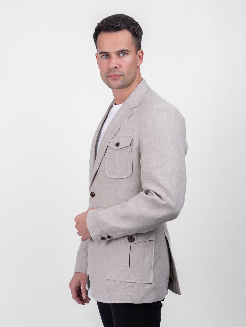 Irish Linen Safari Style Jacket