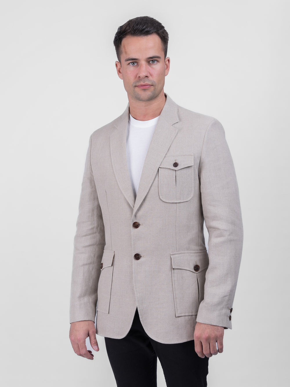 Irish Linen Safari Style Jacket