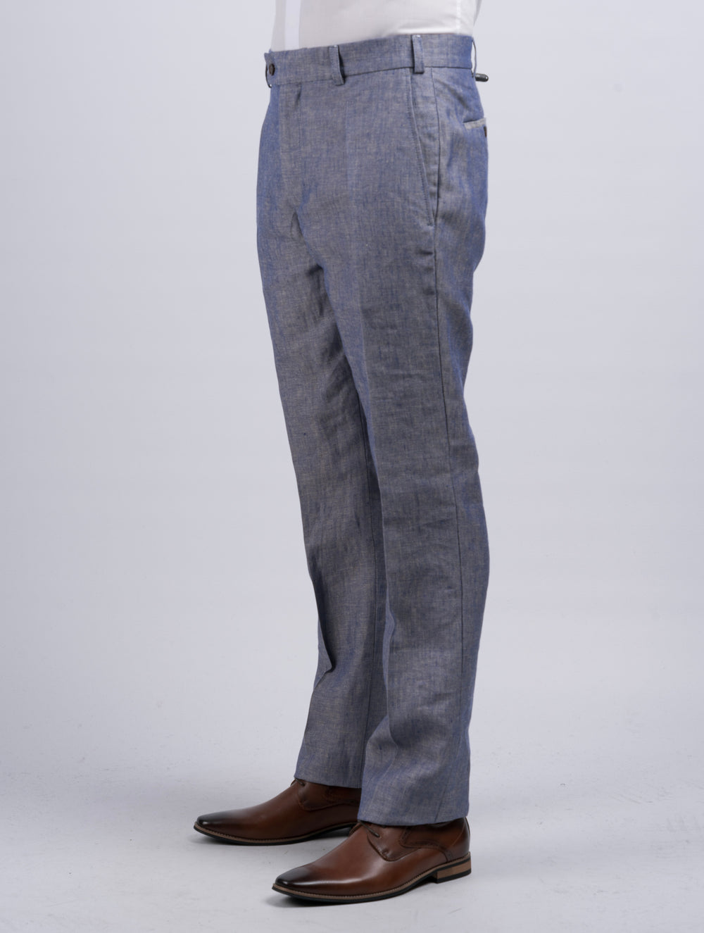 Mens Denim Irish Linen Trousers & Pants