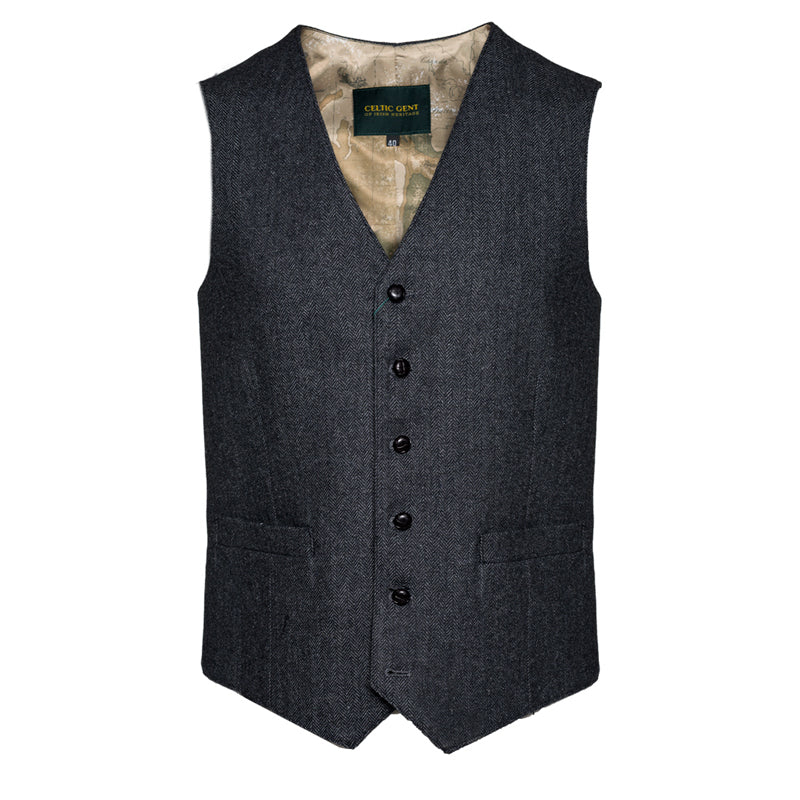 Behan Grey Tweed Waistcoat