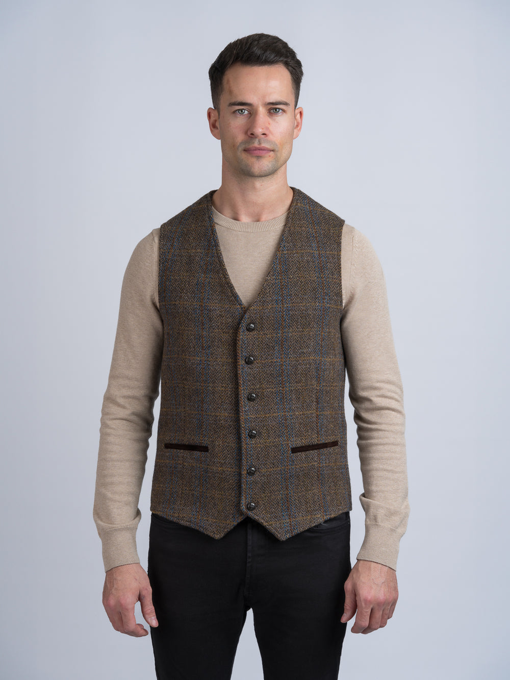 Brown Hunting Tweed Waistcoat & Vest