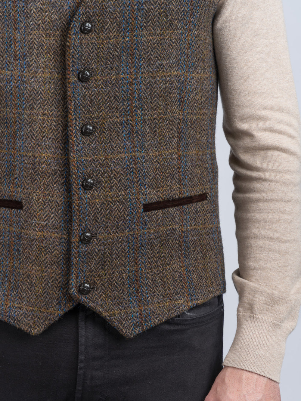 Brown Hunting Tweed Waistcoat & Vest