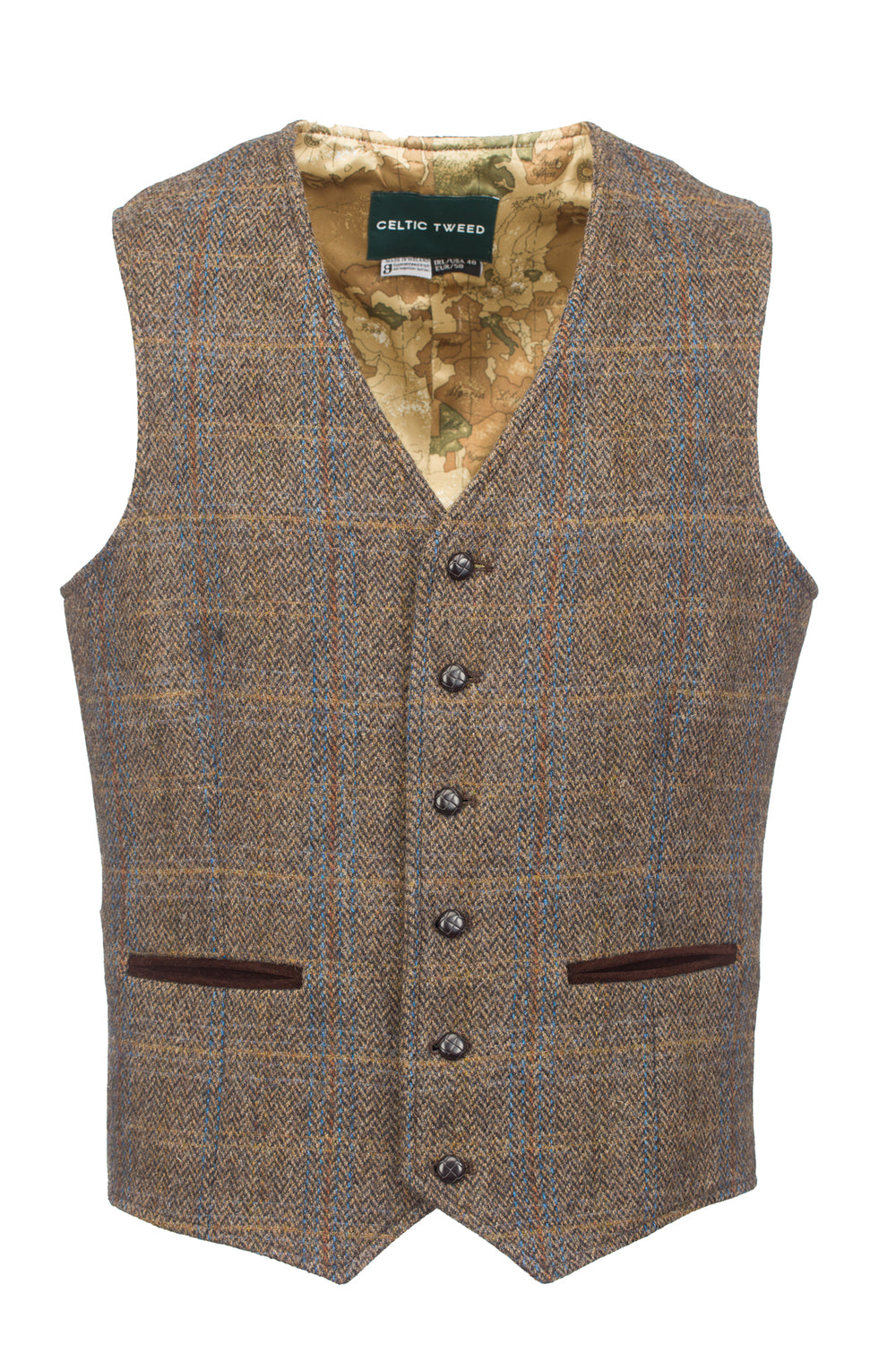 Brown Hunting Tweed Waistcoat & Vest