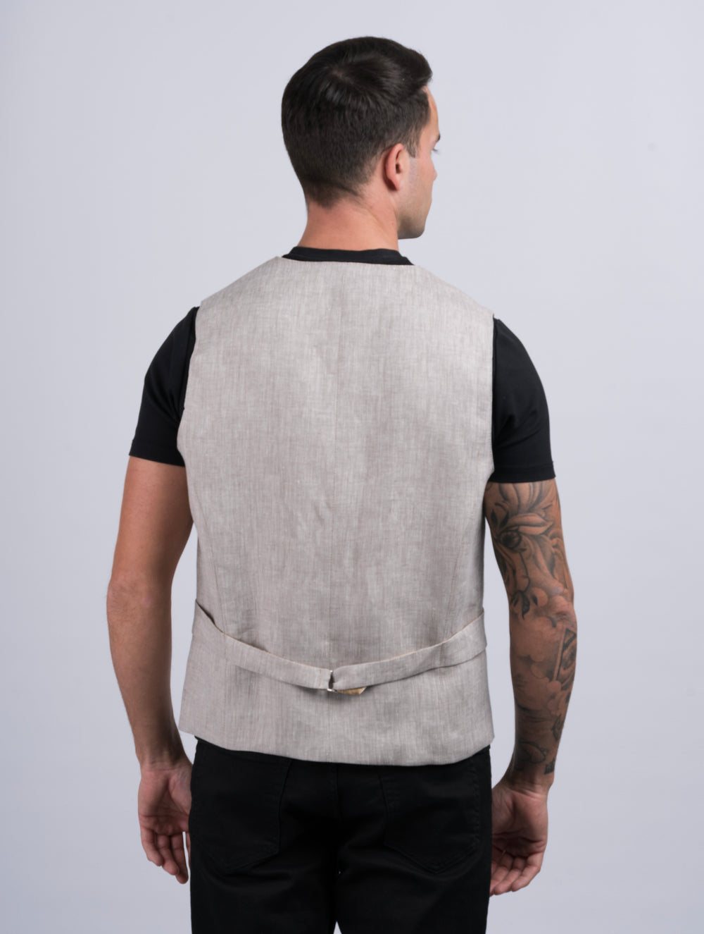 Mens Desert Linen Waistcoat & Vest