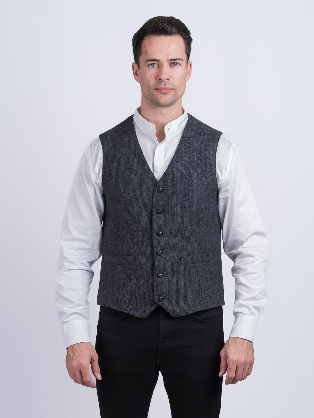 Behan Grey Tweed Waistcoat