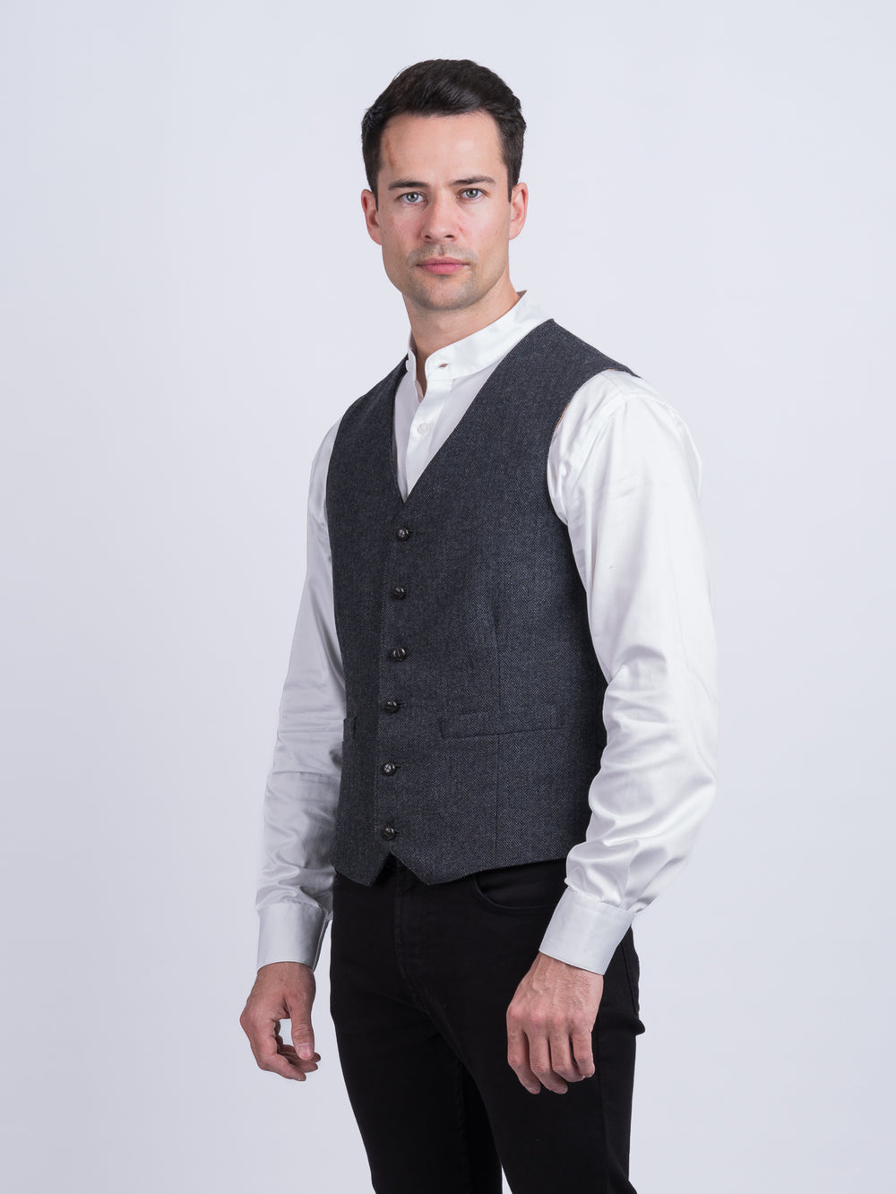 Behan Grey Tweed Waistcoat