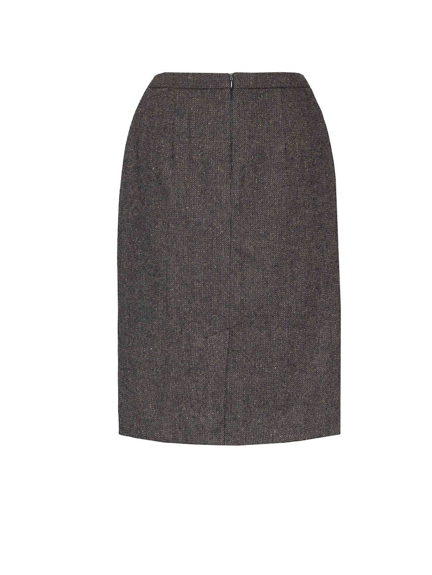 Brown Knee Length Skirt