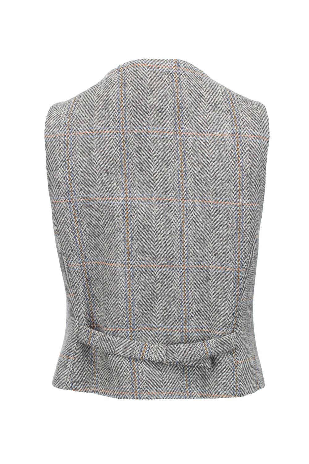 Graue Jagdweste aus Tweed für Damen