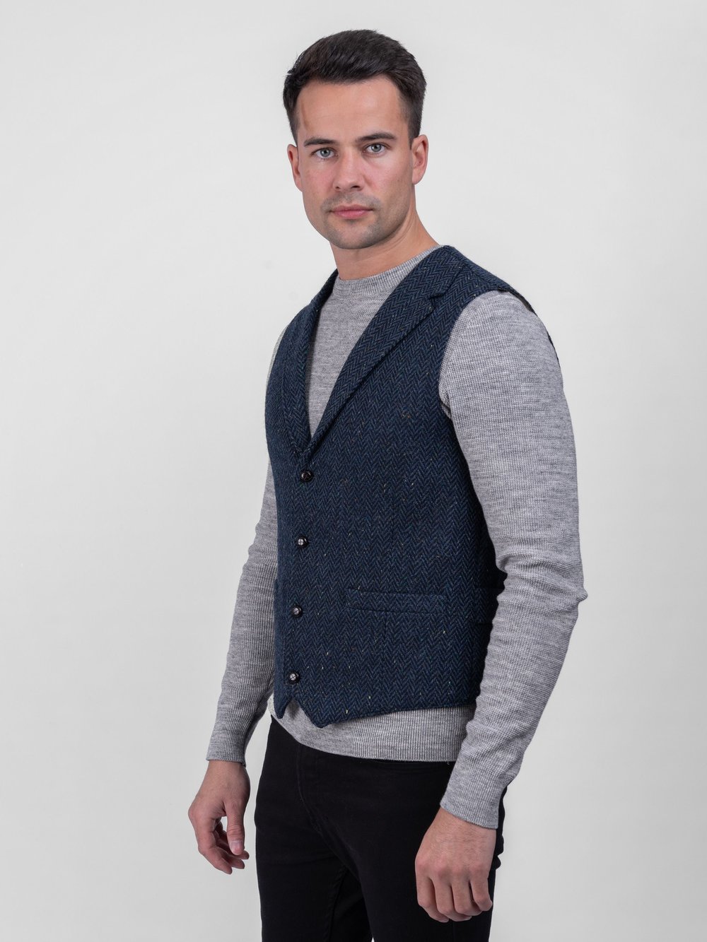 Gilet en tweed avec col WB Yeats