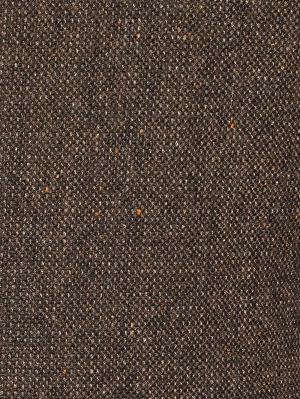 Brown Tweed Knee Length Skirt with Frill