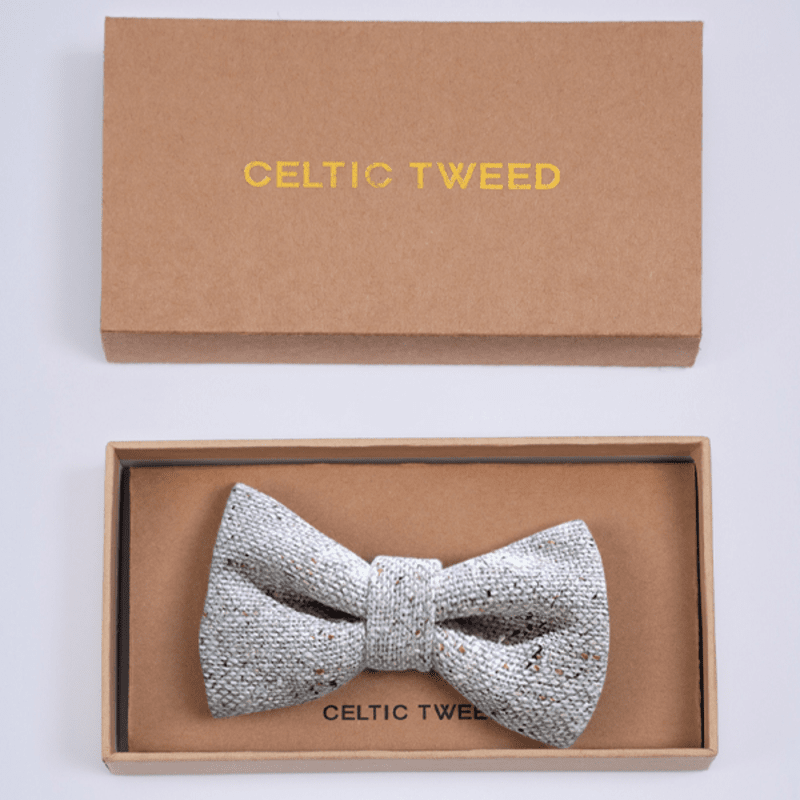 Mixed Grey Tweed Bow Tie