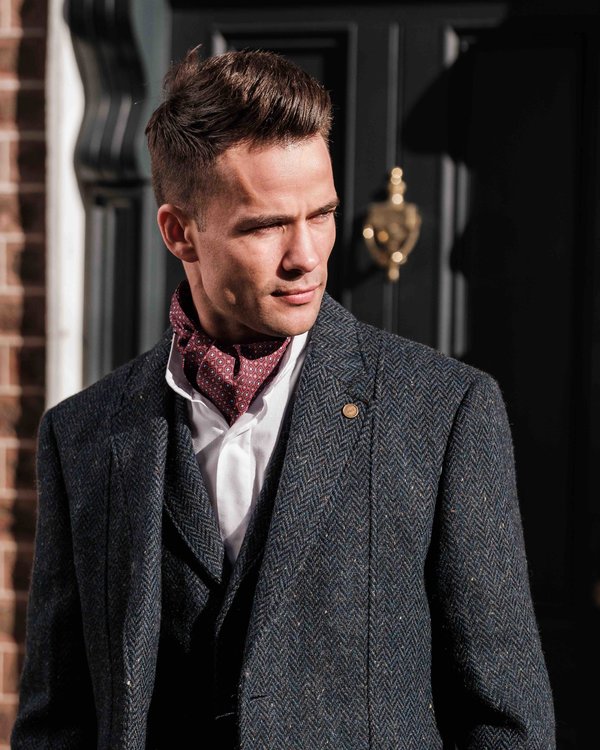 The Kavanagh Blue Herringbone Tweed