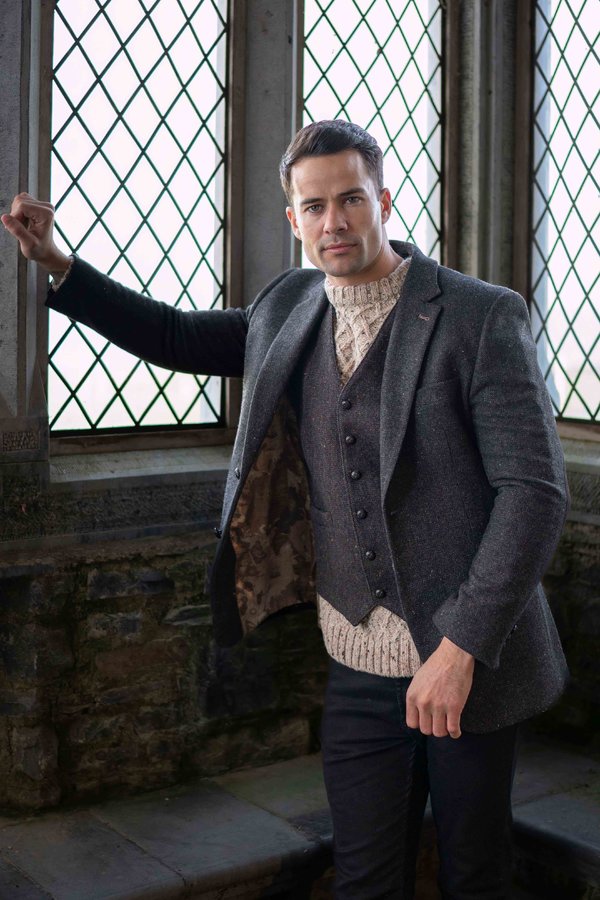 The Behan Grey Tweed  Look #2