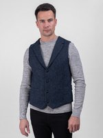 WB Yeats Tweed Weste mit Fasson